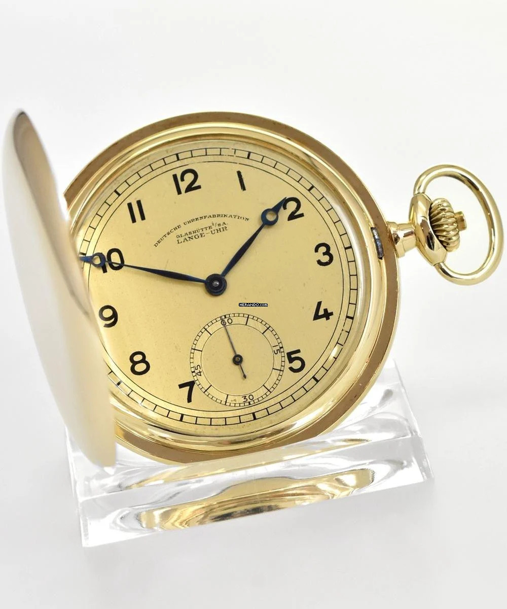 A. Lange & Söhne Glashütte Lange 14k Gold Savonnette Taschenuhr </h1>