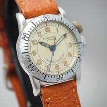 Thumbnail von Longines Weems Vintage Navigation Pilots handwound RARE 1940 </h1>