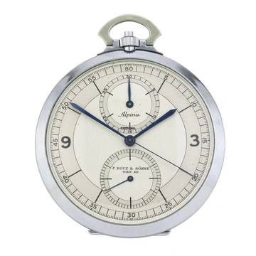  Alpina ArtDeco Pocket watch chronograph Sectordial </h1> 
