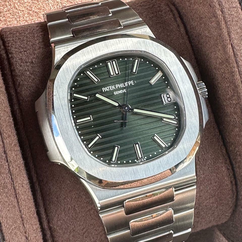 Patek Philippe Nautilus 5711/1A GREEN FACTORY Dial + Orig Blue Dial Cal. 315 Extract of the Archives </h1>