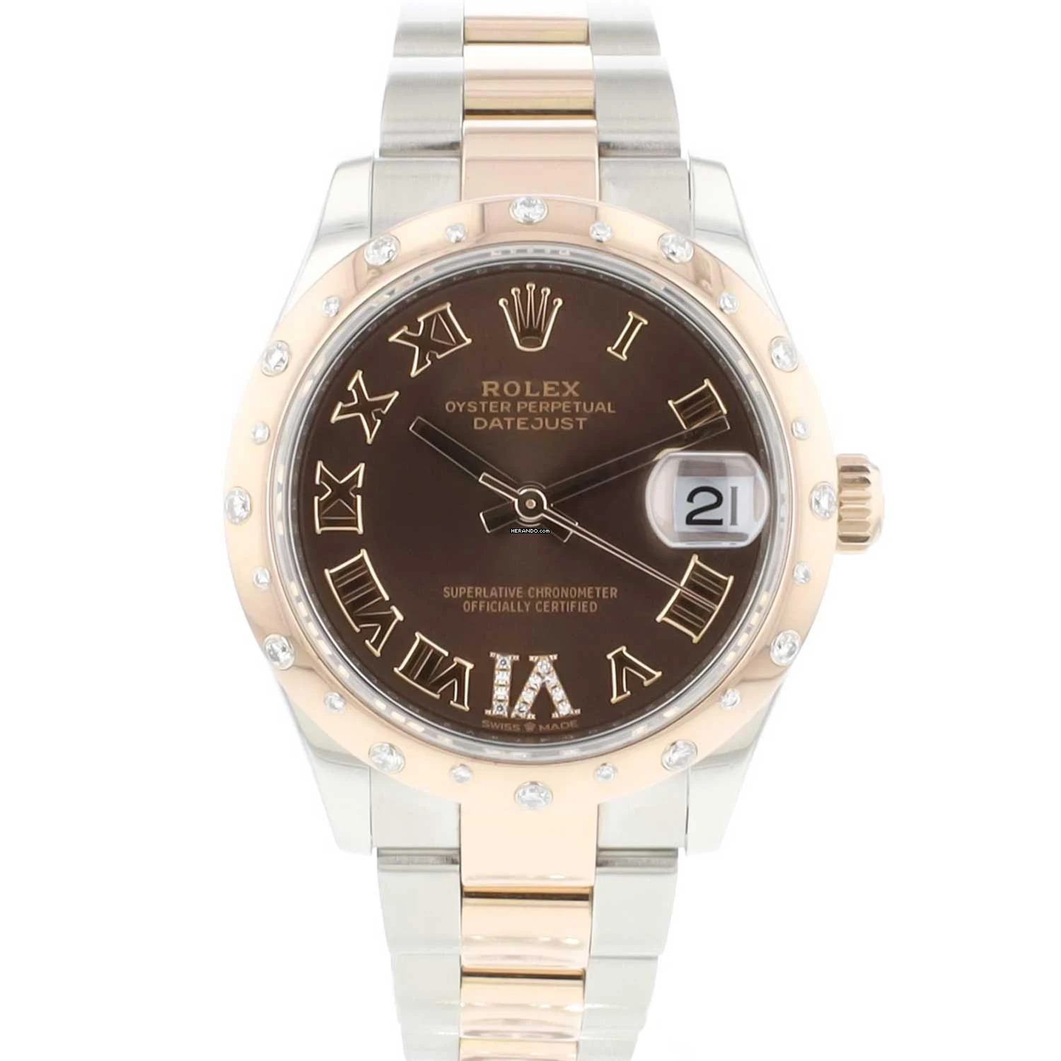 Rolex Datejust 31 Midsize Steel Everose Gold Diamonds </h1>