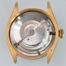 Thumbnail von Rolex Oyster Perpetual 34 6285 Chronometer Ivory dial gold 18KT 1954’s </h1>
