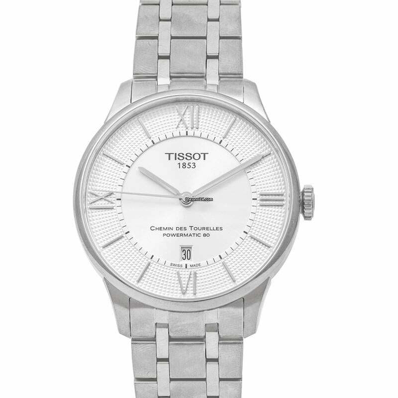 Tissot Chemin de Tourelles T099.407.11.038.00 - T-Classic Chemin Des Tourelles Powermatic 80 Automatic Silver Dial Me </h1>