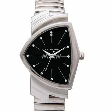 Hamilton Ventura H24411232 - Ventura Quartz Black Dial Stainless Steel Men's Watch </h1>