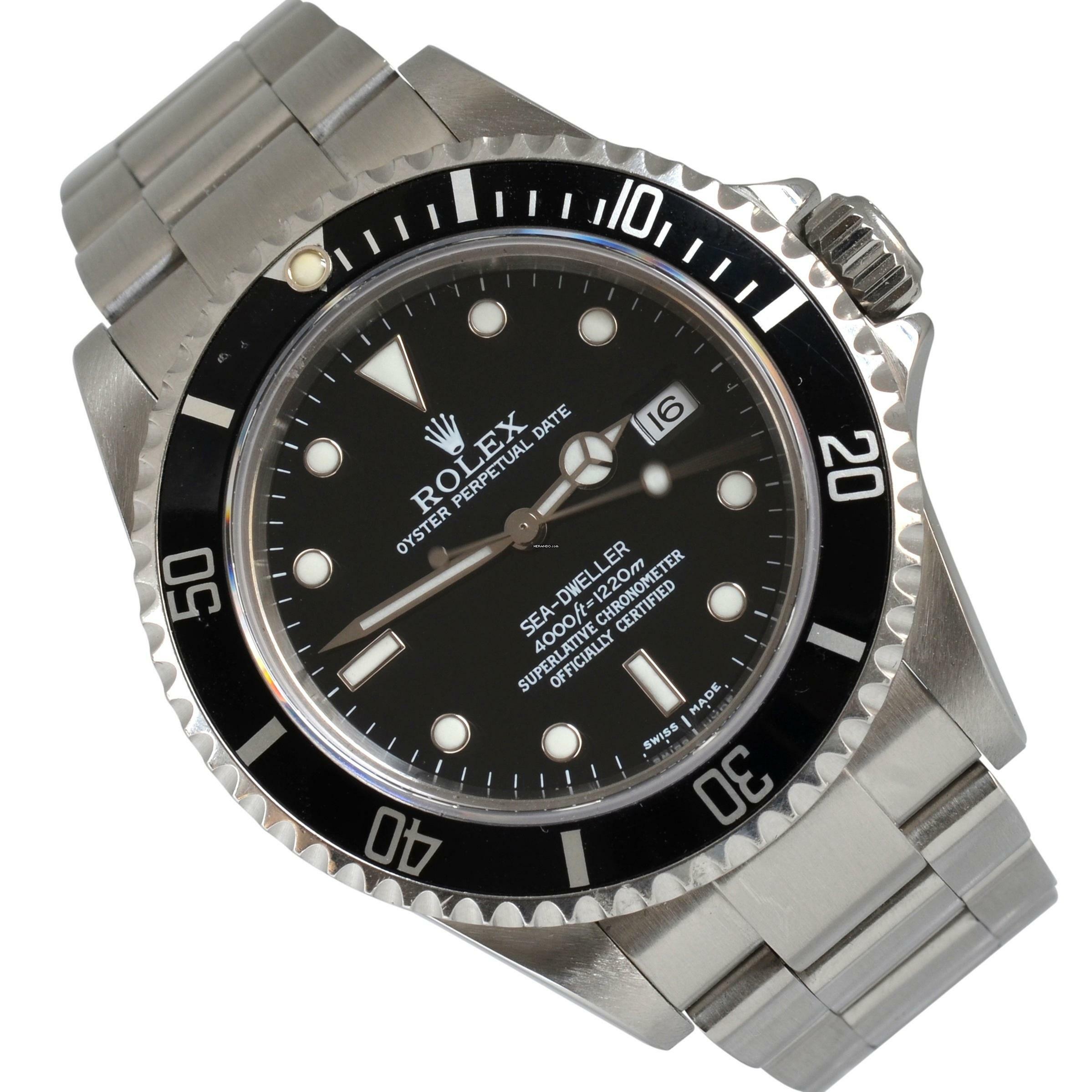 Rolex Sea-Dweller 4000 16600 Date Luminova dial Full Set 2005’s