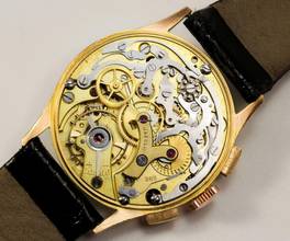 Thumbnail von Jaeger-LeCoultre Vintage Chronograph Tri-Compax 18K Rose Gold Vintage </h1>