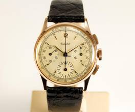 Thumbnail von Jaeger-LeCoultre Vintage Chronograph Tri-Compax 18K Rose Gold Vintage </h1>