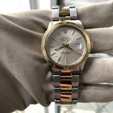 Thumbnail von Rolex Datejust Turn-O-Graph 16253 Turn-O-Graph Thunderbird Soleil silver dial Full Set 1985’s </h1>