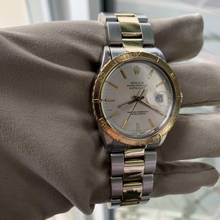 Thumbnail von Rolex Datejust Turn-O-Graph 16253 Turn-O-Graph Thunderbird Soleil silver dial Full Set 1985’s </h1>