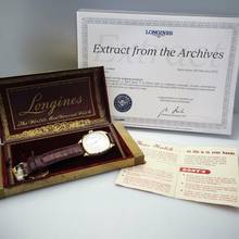 Thumbnail von Longines vintage Chronograph 13.33 / 1935 Gold 18k/750 Serviced+ Archiv-Extract ULTRA RARE