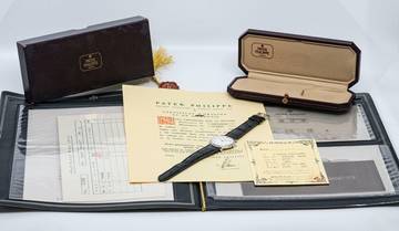 Thumbnail von Patek Philippe Calatrava 3520/00D | rare Japan delivery | Whitegold | Full Set 1979 </h1>