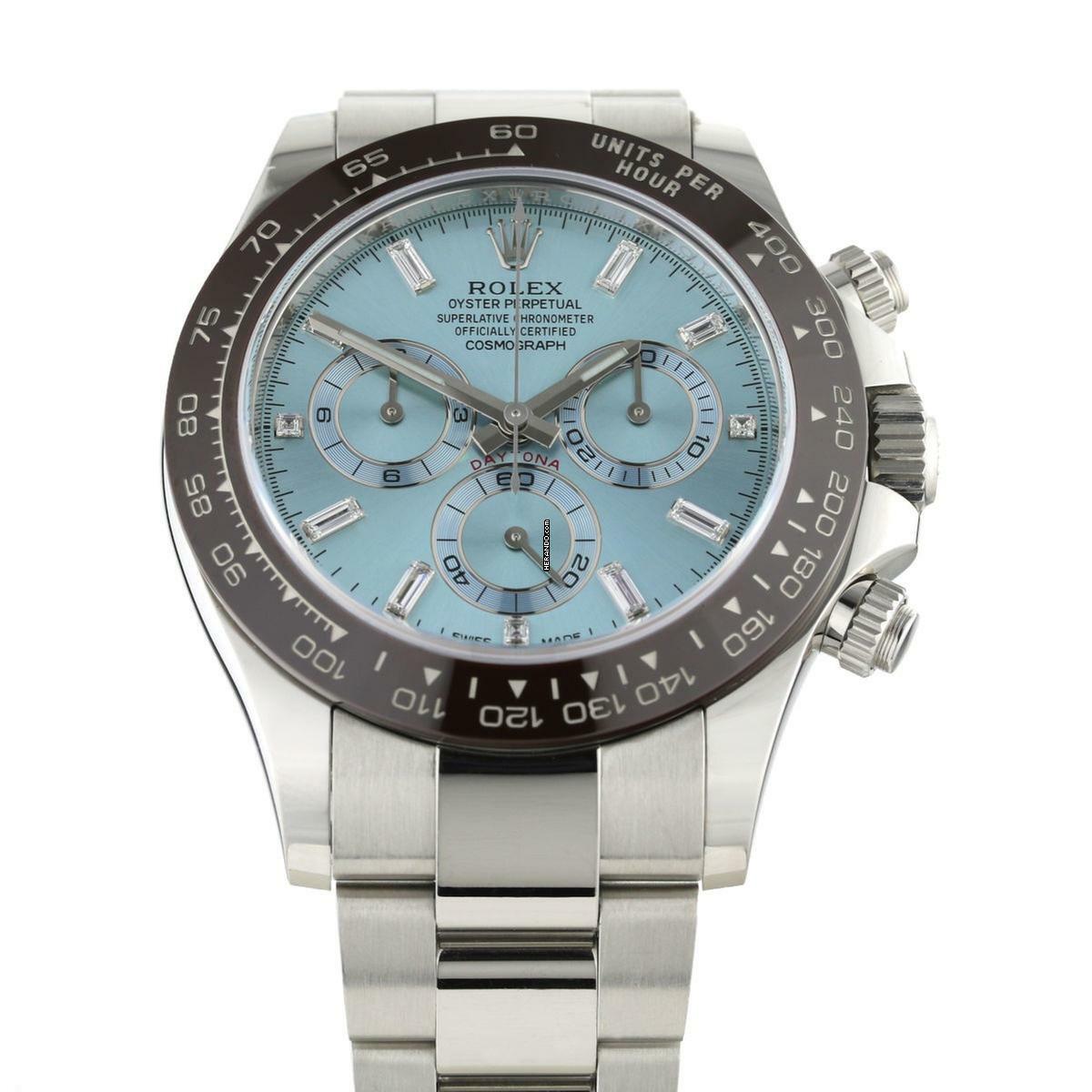 Rolex Daytona Ice Blue Baguette Dial </h1>