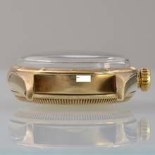 Thumbnail von Rolex Oyster Perpetual 34 6085 Bubbleback Explorer radium dial yellow gold 10KT 1951’s </h1>