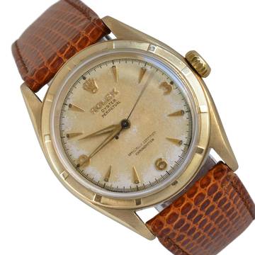  Rolex Oyster Perpetual 34 6085 Bubbleback Explorer radium dial yellow gold 10KT 1951’s </h1> 