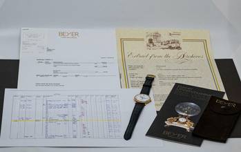 Thumbnail von Patek Philippe Calatrava 3919J | rare Beyer Zurich | Box and Documentation </h1>