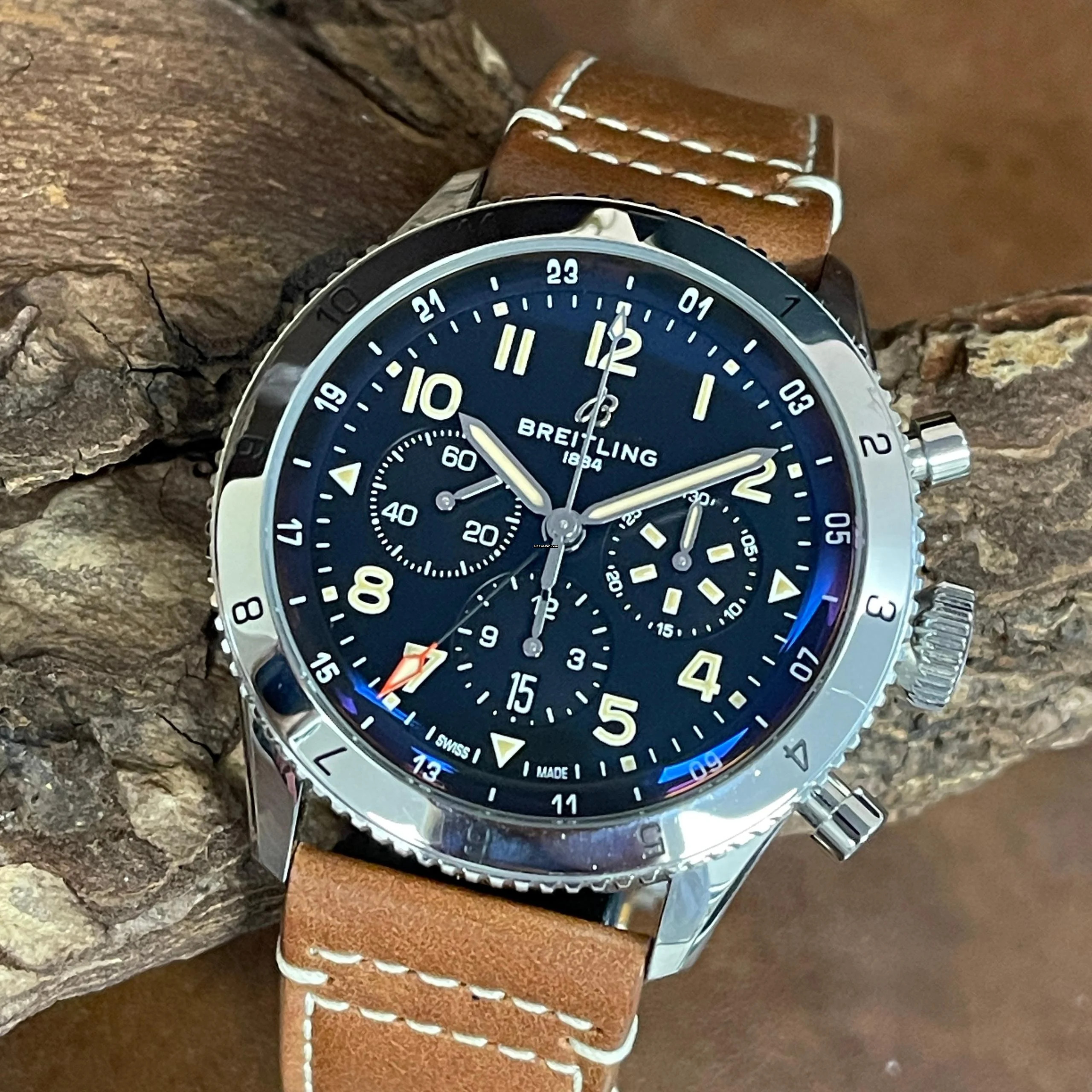 Breitling Super Avi B04 Chronograph GMT 46 P-51 Mustang - FULL SET 2022 - Ref. AB04453A1B1 </h1>