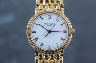 Thumbnail von Patek Philippe Calatrava 3802/200 | Gold bracelet | Certificate 1990 | Yellowgold </h1>