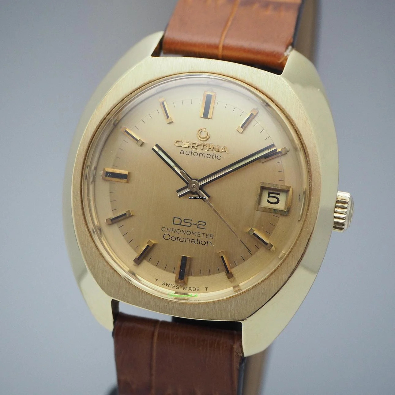 Certina DS-2 Chronometer Vintage Automatik 1969 5880-300 GOLD 18k/750 VERY RARE Gold 18k/750