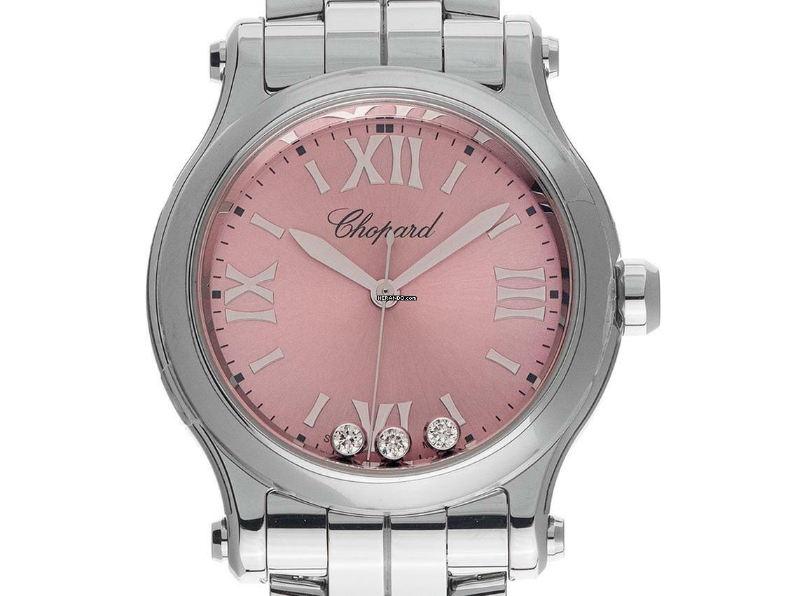Chopard Happy Sport Diamanten Ref.278590-3012 2024 Full Set Ungetragen