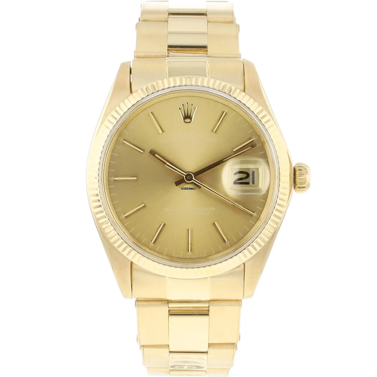 Rolex Oyster Perpetual Date 34MM Champagne Ghost Dial </h1>