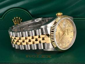 Thumbnail von Rolex Datejust 36 16233 Gold Jubilee Dial With Big Diamonds - Full Set 36mm