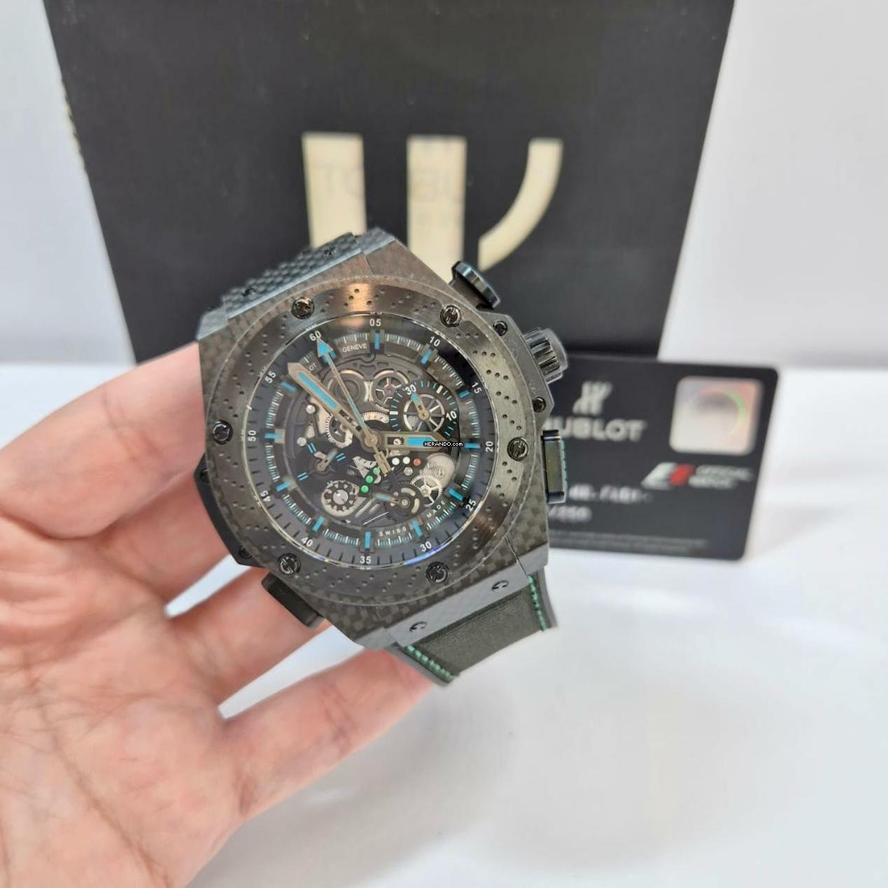Hublot King Power F1 Abu Dhabi Carbon Split Seconds Ed. Ltda Completo