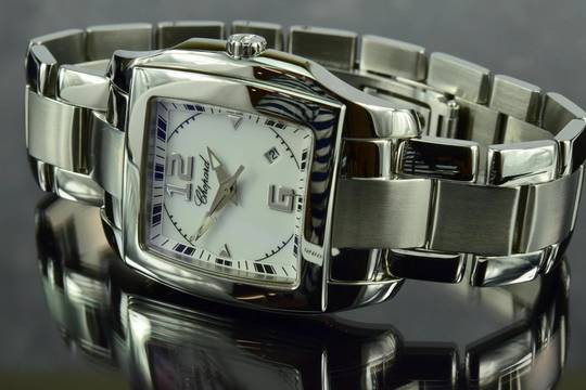  Chopard Two O Ten Edelstahl Damenuhr Datum Saphirglas </h1> 