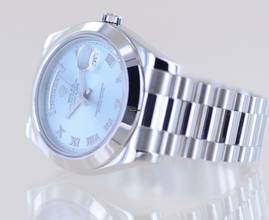 Thumbnail von Rolex Day-Date II Platin PT Polished bezel 41mm Ice blue Luxusuhr Top </h1>
