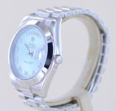 Thumbnail von Rolex Day-Date II Platin PT Polished bezel 41mm Ice blue Luxusuhr Top </h1>