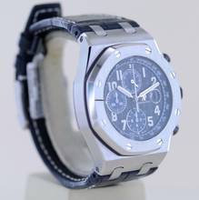 Thumbnail von Audemars Piguet Royal Oak Offshore Chronograph Blue unworn TOP Automatic Glasboden B+P </h1>