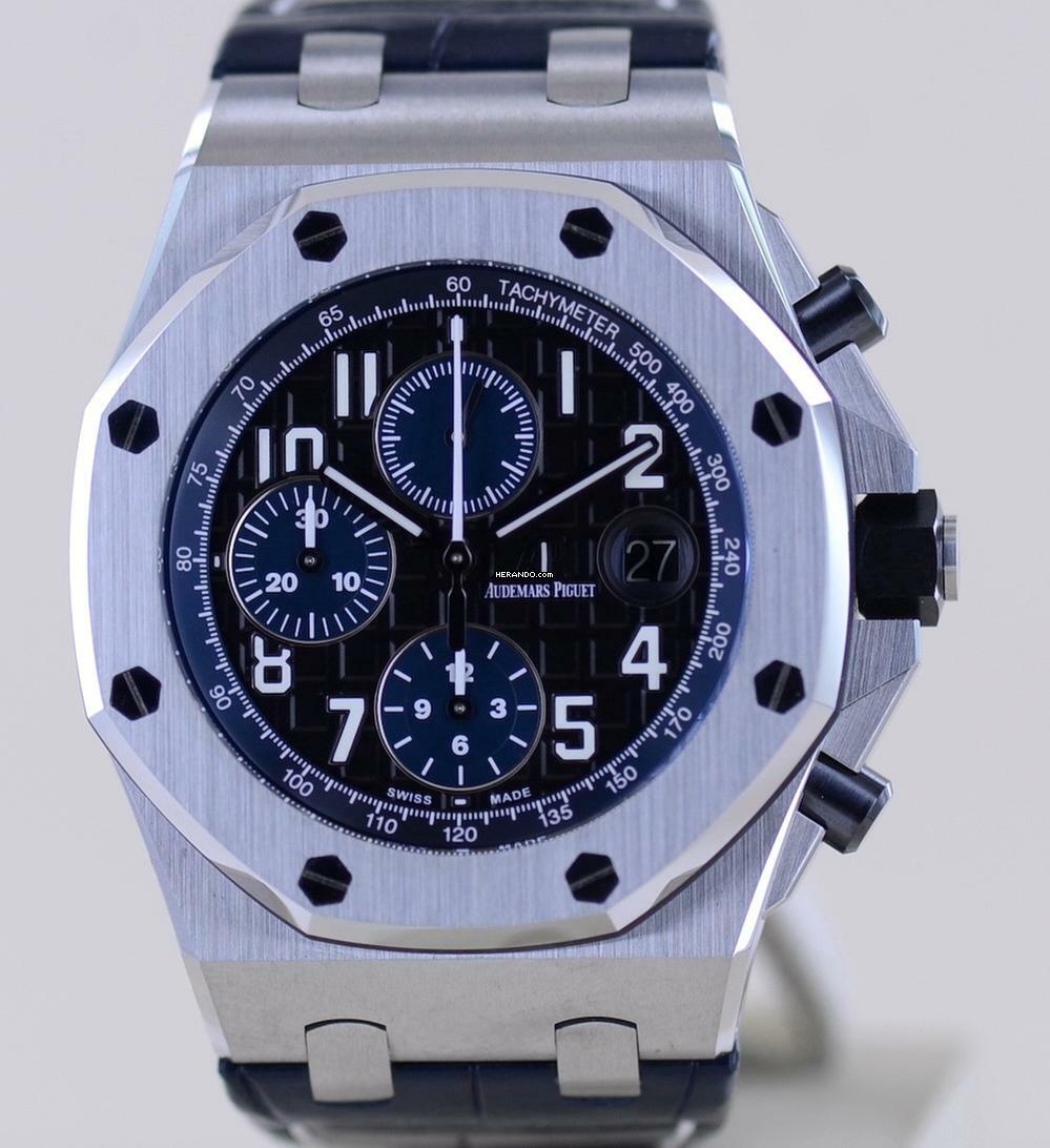Audemars Piguet Royal Oak Offshore Chronograph Blue unworn TOP Automatic Glasboden B+P </h1>