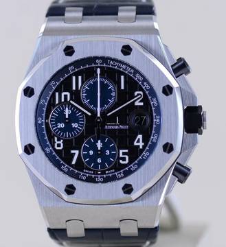  Audemars Piguet Royal Oak Offshore Chronograph Blue unworn TOP Automatic Glasboden B+P </h1> 
