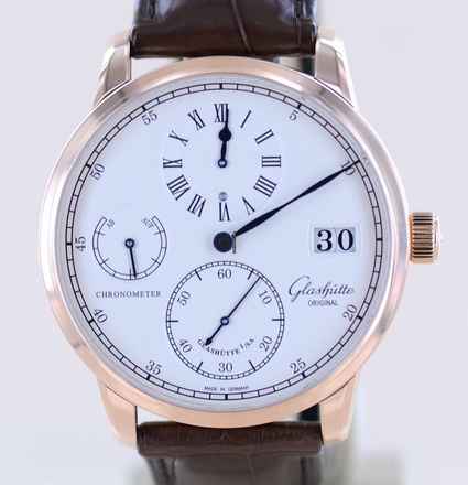  Glashütte Original Senator Chronometer Regulator 18K Roségold Panoramadatum 42mm B+P </h1> 