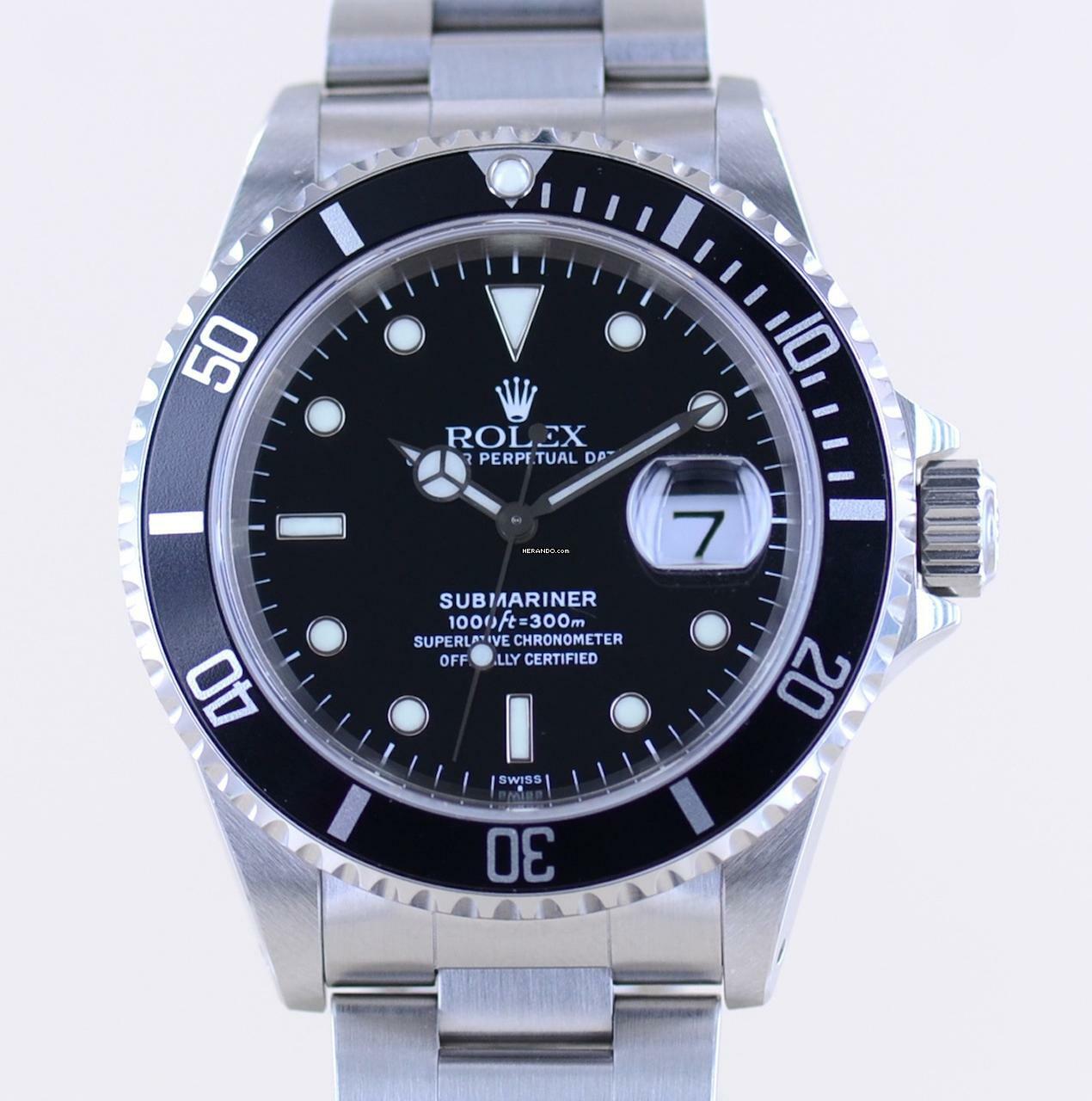 Rolex Submariner Date 16610 Klassiker A-Serie Diver Automatic Swiss Only </h1>