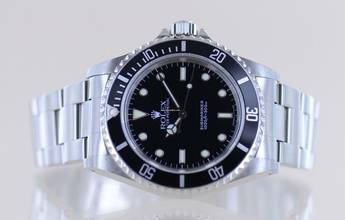 Thumbnail von Rolex Submariner (No Date) 14060 No-Date 2-Liner Tritium Oysterband 1999 Taucher B+P </h1>
