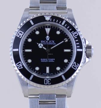  Rolex Submariner (No Date) 14060 No-Date 2-Liner Tritium Oysterband 1999 Taucher B+P </h1> 