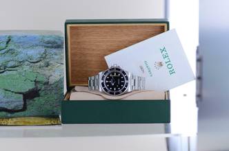 Thumbnail von Rolex Submariner (No Date) 14060 No-Date 2-Liner Tritium Oysterband 1999 Taucher B+P </h1>