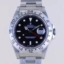 Thumbnail von Rolex Explorer II 16570 black Dial Tritium schwarz Klassiker S-Serie GMT 1995 B+P </h1>