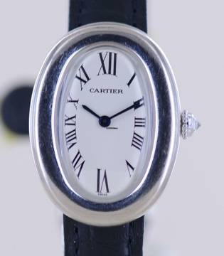  Cartier Baignoire Lady 18K Weißgold Dresswatch Luxusuhr Top rar Faltschließe </h1> 