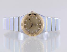 Thumbnail von Omega Constellation Ladies Lady Stahl Manhattan Champagner Diamond Dial 28mm B+P