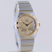 Thumbnail von Omega Constellation Ladies Lady Stahl Manhattan Champagner Diamond Dial 28mm B+P