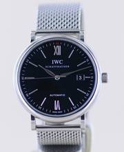 Thumbnail von IWC Portofino Automatic Date Stahl black roman Dial Stahlband 40mm Automatic B+P </h1>