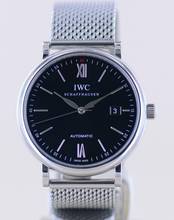 Thumbnail von IWC Portofino Automatic Date Stahl black roman Dial Stahlband 40mm Automatic B+P </h1>