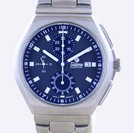  Tutima M2 Coastline Chronograph Titan blue Dial Date Sport Automatik B+P </h1> 