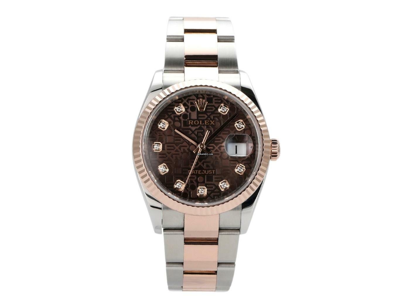 Rolex Datejust 36 Oystersteel Everose-Gold 126231 Choco Dia </h1>