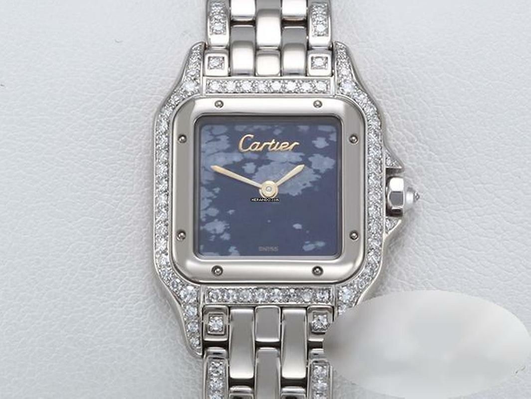 Cartier Panthère Weissgold 750 Obsidian Diamanten Damen 18kt White Gold </h1>