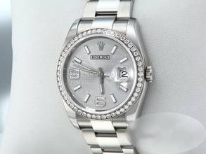 Thumbnail von Rolex Datejust 36 36mm 116244 Stahl Weissgold 750 Wave-dial Diamanten Automatik Stainless Steel 18kt White Gold Oyster-band Chronometer </h1>
