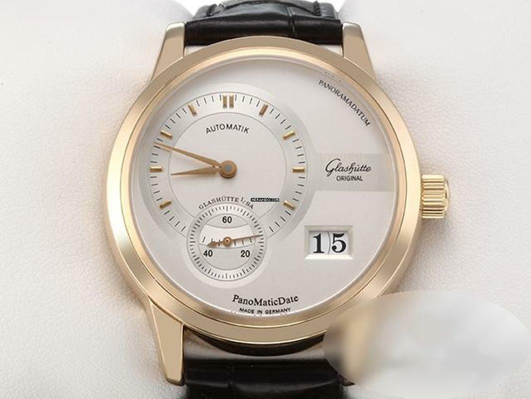 Glashütte Original PanoMaticDate Rosegold 750 90-01-01-01-04 Automatik Gold </h1>