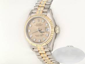 Thumbnail von Rolex Lady-Datejust Weissgold Rosegold Gelbgold 750 Diamanten Automatik Gold </h1>