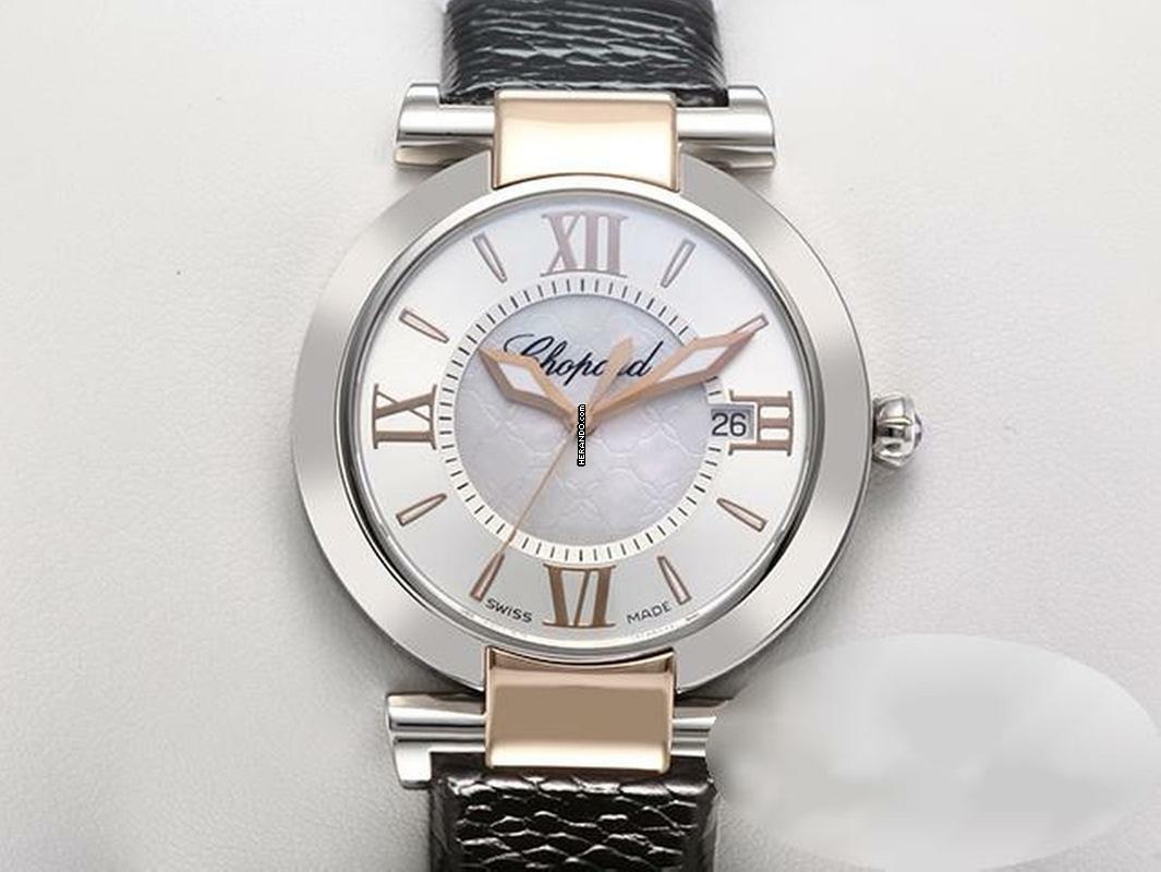 Chopard Imperiale 36mm Stahl Rosegold 750 388532 Perlmutt Lederband 18kt Rose Gold Steel </h1>